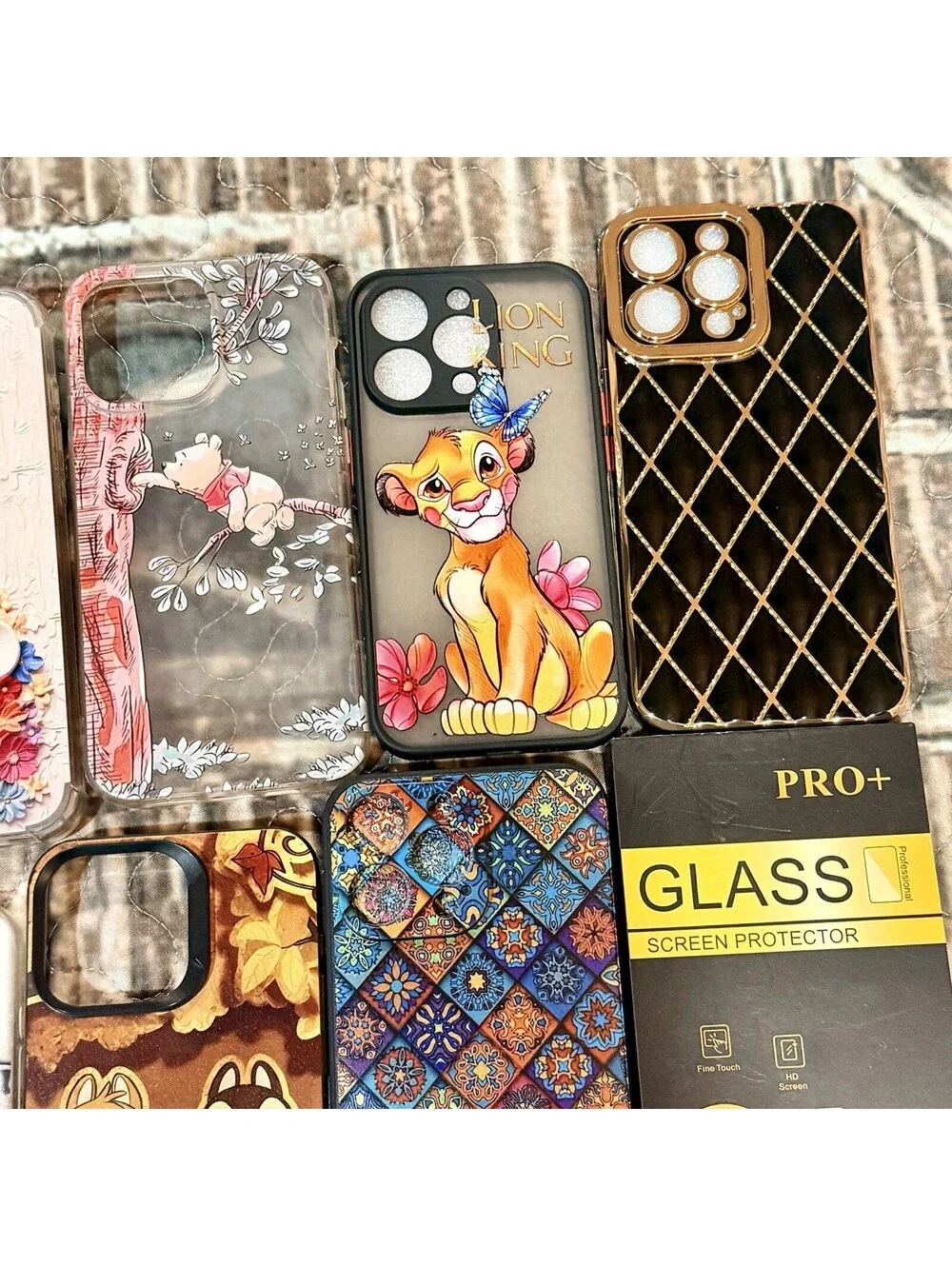 iPhone 14 Pro max Case BUNDLE (9 Cases) Disney, Misc & Two-9H Screen Protectors